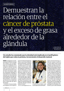 Demuestran la relación entre el cáncer de próstata y el exceso de