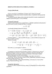 Observaciones didácticas sobre el número e