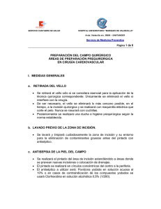 PREPARACIÓN DEL CAMPO QUIRÚRGICO ÁREAS DE