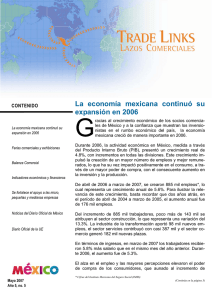 La econom&iacute;a mexicana continu&oacute; su expansi&oacute;n en 2006