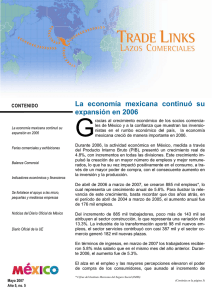 La economía mexicana continuó su expansión en 2006