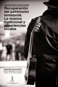 Recuperación del patrimonio inmaterial. La música tradicional y