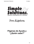 Pre-Álgebra - Simple Solutions
