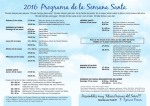 2016 Programa de la Semana Santa