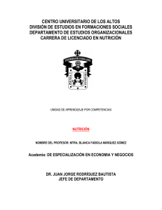 Mercadotecnia y Comercialización de Alimentos