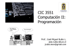 CIC 3551 Computación II: Programación