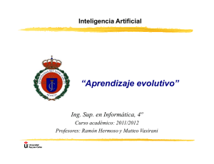 Aprendizaje evolutivo - Grupo de Inteligencia Artificial