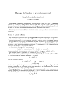 El grupo de Galois y el grupo fundamental