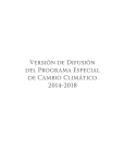 Versión de Difusión del Programa Especial de Cambio Climático