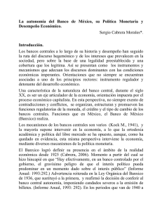 La autonomía del Banco de México, su Política Monetaria y
