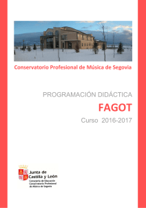 fagot - Conservatorio Profesional de Música de Segovia
