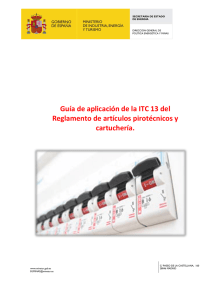Guía de aplicación de la ITC 13 del Reglamento de artículos