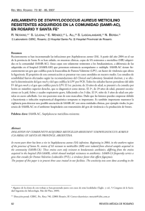 aislamiento de staphylococcus aureus meticilino resistentes