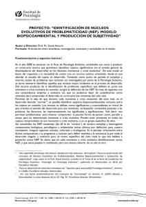 PROYECTO: &ldquo;IDENTIFICACI&Oacute;N DE N&Uacute;CLEOS EVOLUTIVOS DE