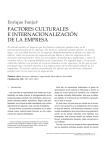 factores culturales e internacionalización de la empresa