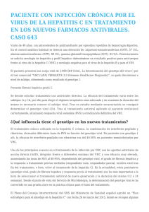 Paciente con infección crónica por el virus de la hepatitis C en