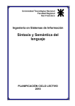 Sintaxis y Semantica del Lenguaje