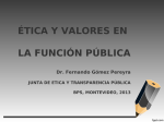 Ética y valores en la función pública (Dr. Fernando Gómez)