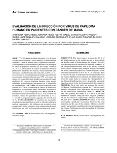 EVALUACIÓN DE LA INFECCIÓN POR VIRUS DE PAPILOMA