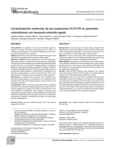 Caracterización molecular de las mutaciones FLT3