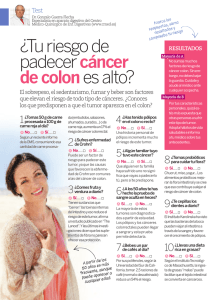 ¿Tu riesgo de padecer cáncer de colon es alto?