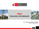 Presentación Perú - Economía y formalización