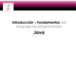 Introducción y Fundamentos del lenguaje de programación
