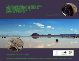 plan de acción para la conservación y recuperación de especies de
