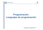 Programación: Programación: Lenguajes de programación