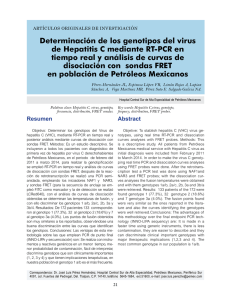 Determinación de los genotipos del virus de Hepatitis C