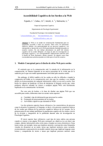 Accesibilidad Cognitiva de los Sordos a la Web