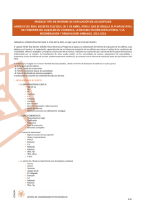 MODELO TIPO DE INFORME DE EVALUACIÓN DE LOS EDIFICIOS