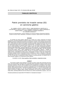 Patrón pronóstico de invasión serosa (S2) en carcinoma gástrico. Dr
