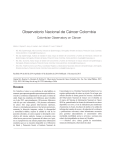 Observatorio Nacional de Cáncer Colombia