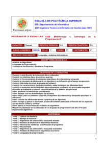 Metodología y tecnología de la programación II