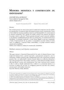 MeMoria Mediática y construcción de identidades