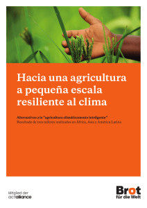 Hacia una agricultura a pequeña escala resiliente al clima