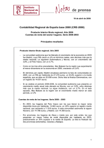Contabilidad Regional de España 2005. Base 2000