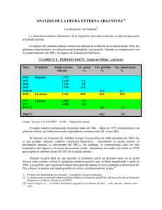 ANALISIS DE LA DEUDA EXTERNA ARGENTINA