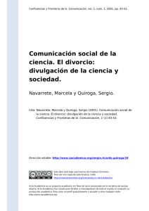 Comunicación social de la ciencia. El divorcio