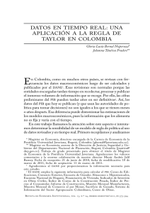 datos en tiempo real: una aplicación a la regla de taylor en colombia