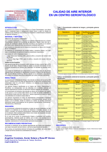 Calidad del aire en un centro gerontológico