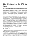 12. El Sistema E/S de Java