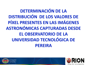 determinación de la distribución y distancias de los valores de píxel