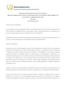 intervencion delegacion de guatemala proceso abierto de consultas