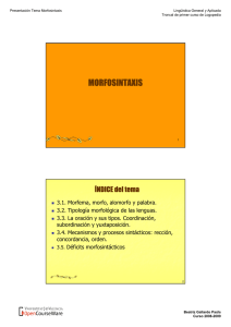 morfosintaxis - OCW-UV