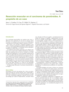 Nota Clínica Resección muscular en el carcinoma de paratiroides. A
