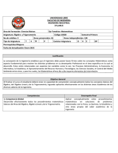 &Aacute;lgebra y Trigonometr&iacute;a