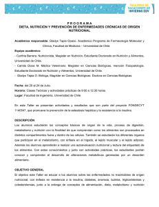 programa dieta, nutrición y prevención de enfermedades crónicas