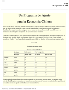 Un Programa de Ajuste para la Economía Chilena